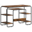 Skrivebord med opbevaring Røget eg 113,5 x 52 x 75,5 cm