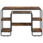 Skrivebord med opbevaring Røget eg 113,5 x 52 x 75,5 cm
