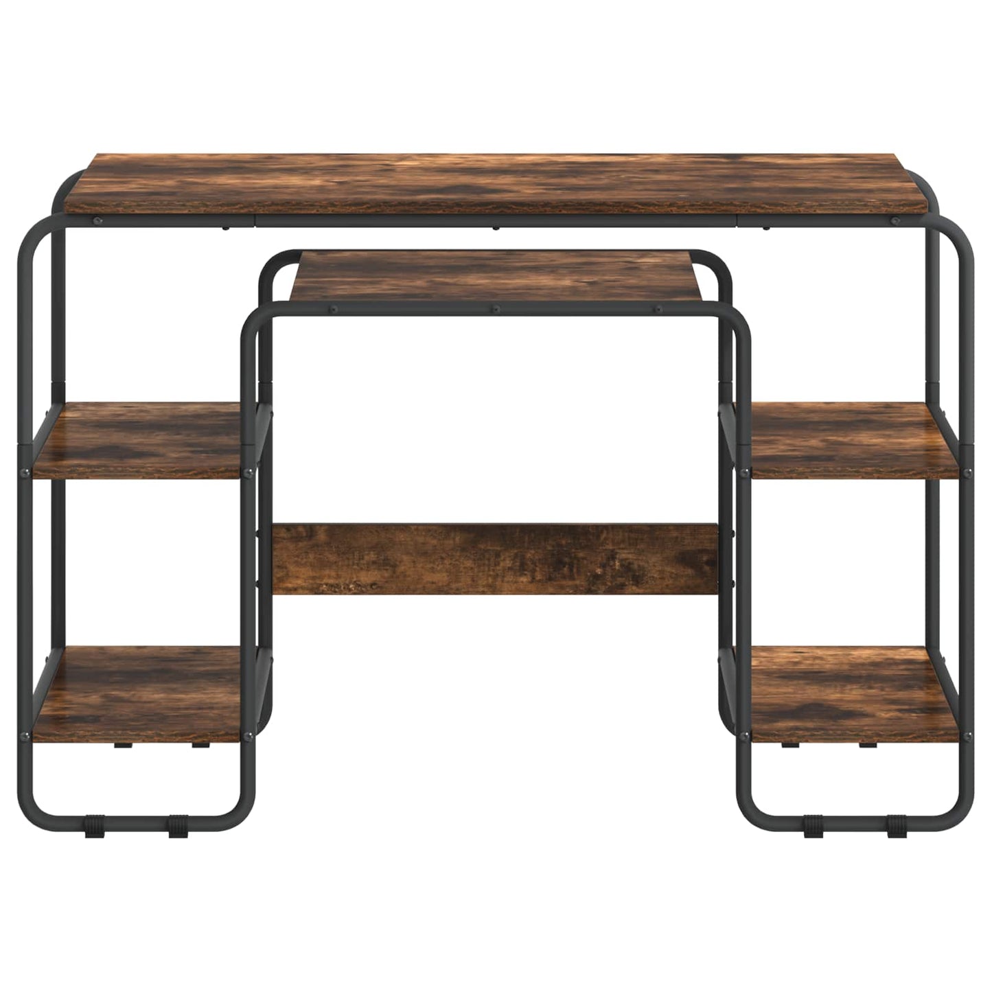 Skrivebord med opbevaring Røget eg 113,5 x 52 x 75,5 cm