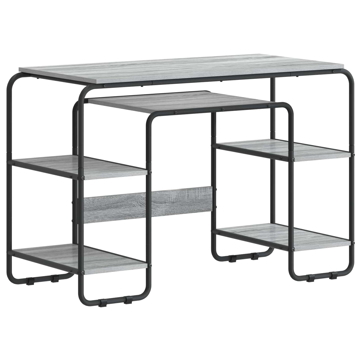 Skrivebord med opbevaring Grå Sonoma 113,5 x 52 x 75,5 cm