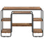 Skrivebord med opbevaring Egetræ 113,5 x 52 x 75,5 cm