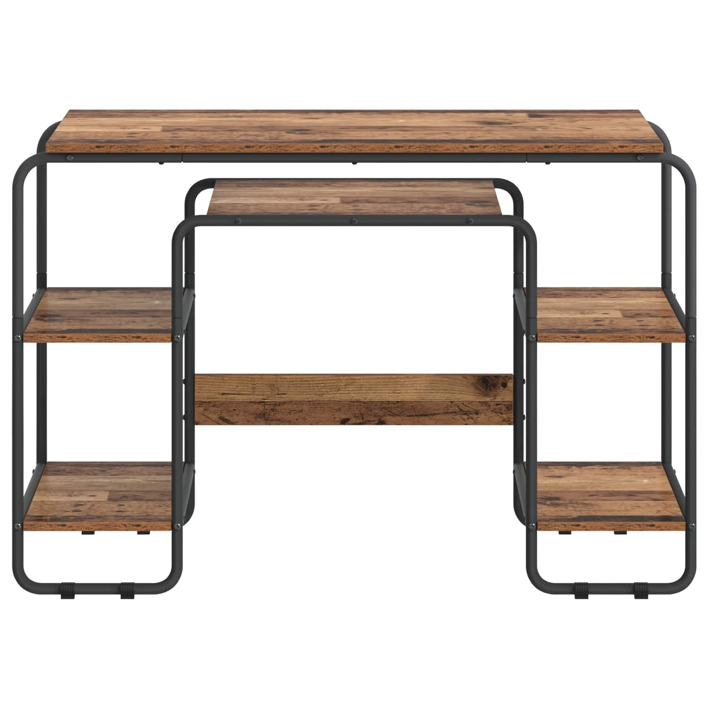 Skrivebord med opbevaring Egetræ 113,5 x 52 x 75,5 cm