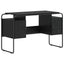 Skrivebord med opbevaring Sort eg 120 x 50,5 x 75,5 cm