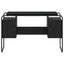 Skrivebord med opbevaring Sort eg 120 x 50,5 x 75,5 cm
