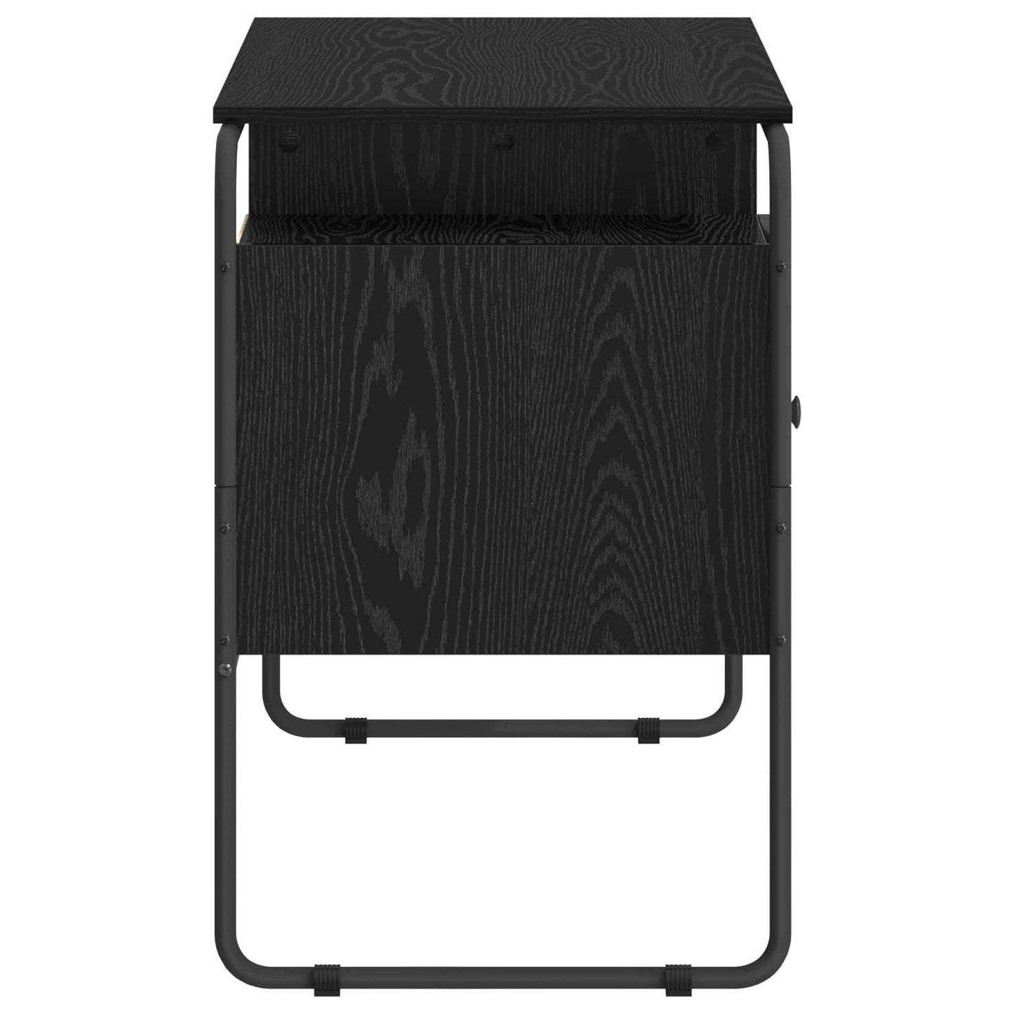 Skrivebord med opbevaring Sort eg 120 x 50,5 x 75,5 cm
