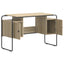 Skrivebord med opbevaring Sonoma-eg 120 x 50,5 x 75,5 cm