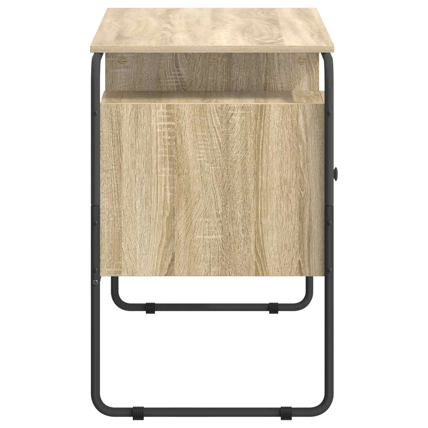 Skrivebord med opbevaring Sonoma-eg 120 x 50,5 x 75,5 cm