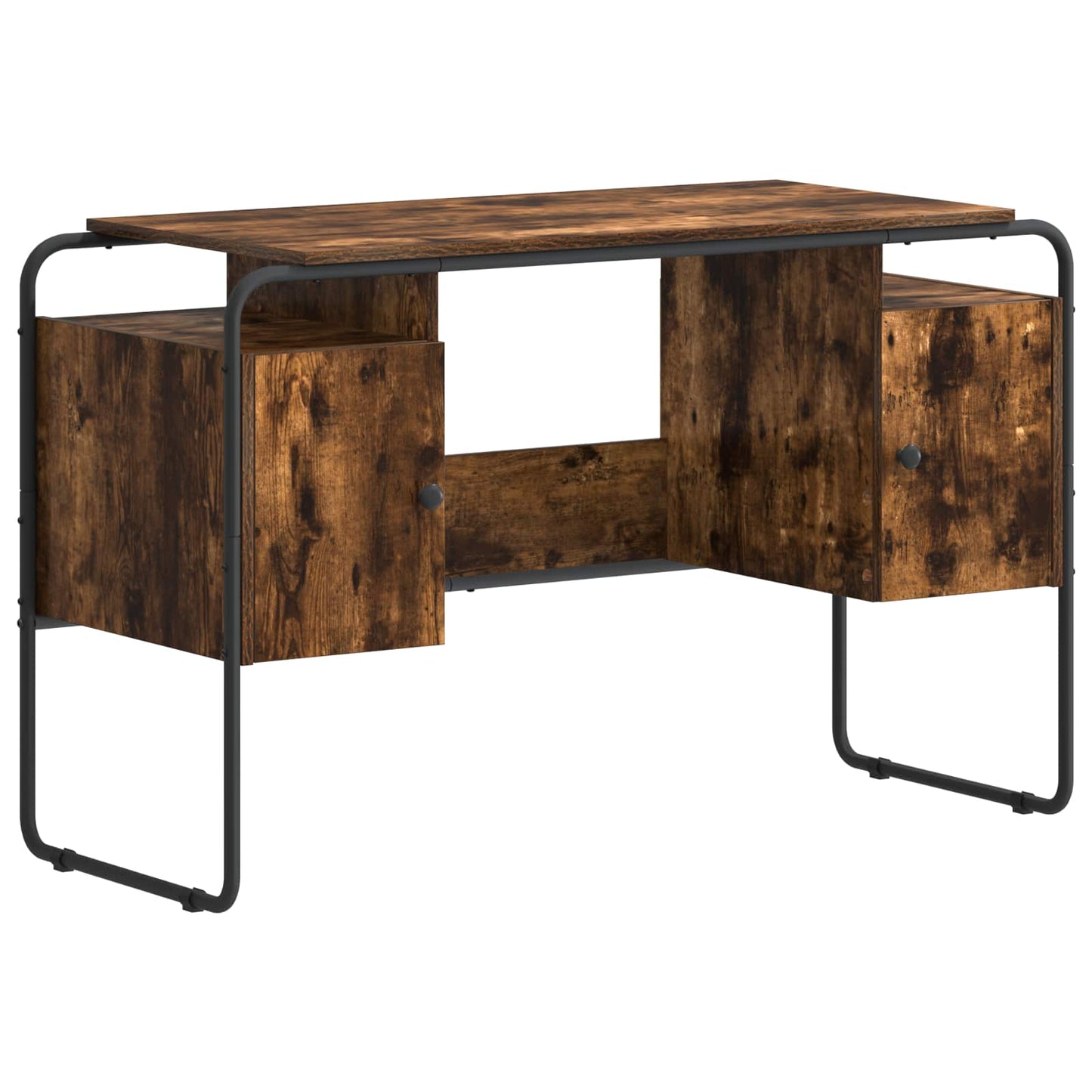 Skrivebord med opbevaring Røget eg 120 x 50,5 x 75,5 cm
