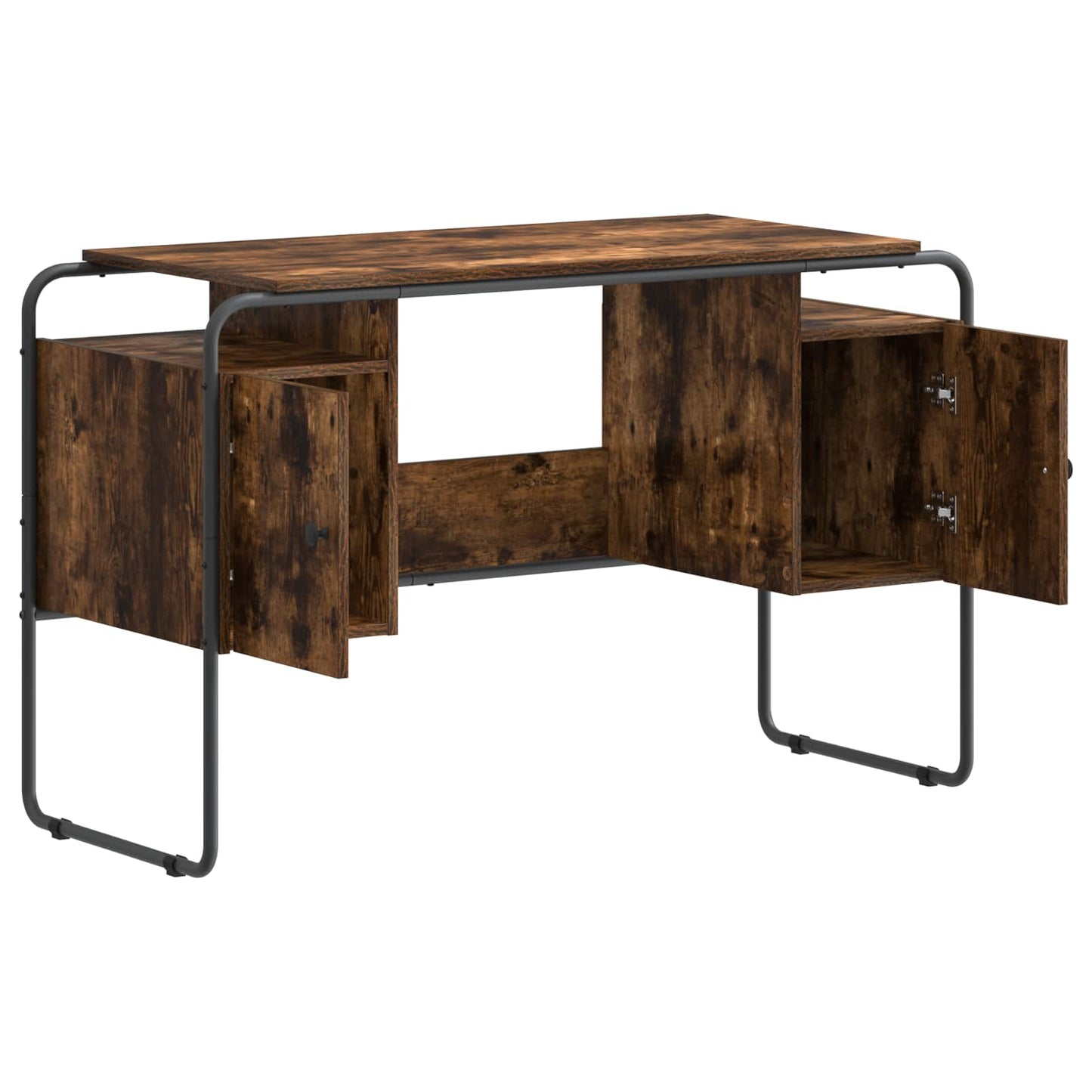 Skrivebord med opbevaring Røget eg 120 x 50,5 x 75,5 cm