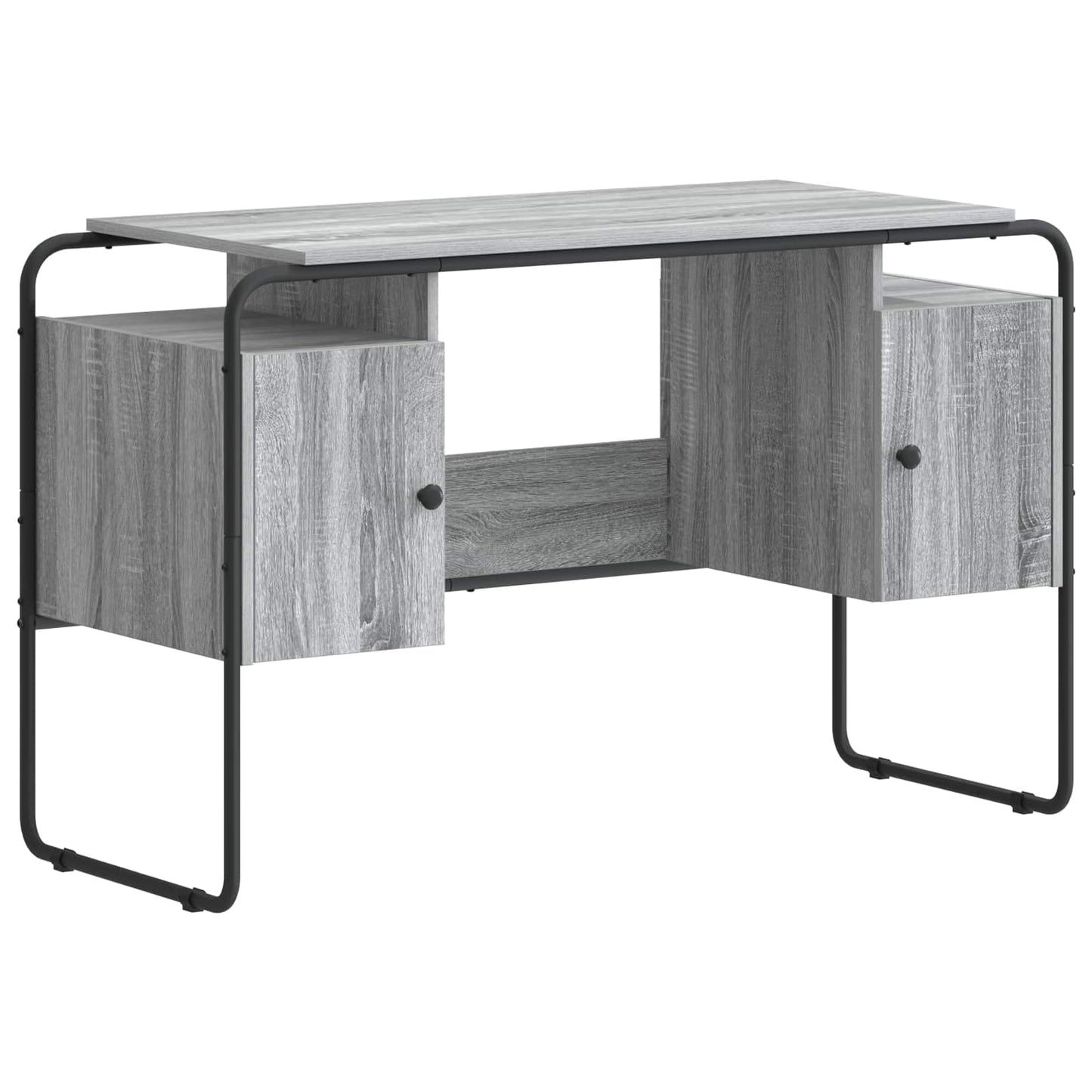 Skrivebord med opbevaring Grå Sonoma 120 x 50,5 x 75,5 cm