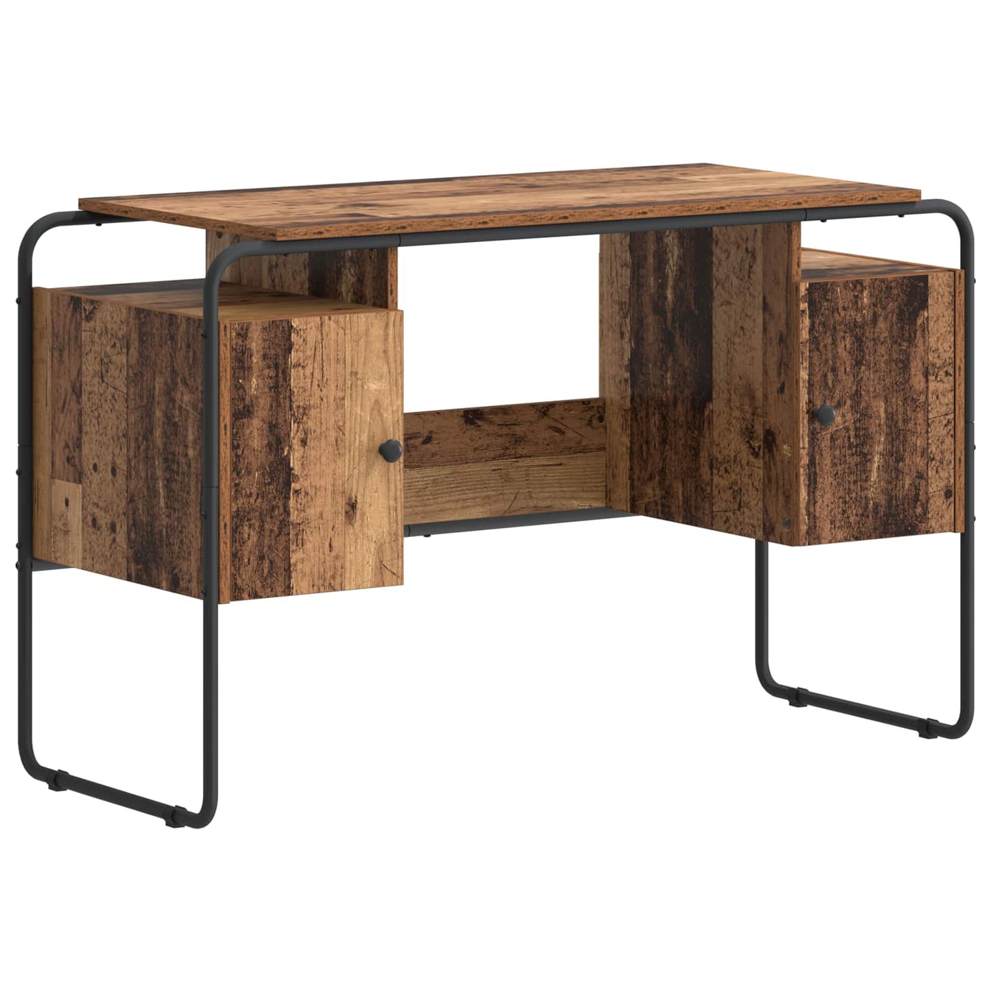 Skrivebord med opbevaring Egetræ 120 x 50,5 x 75,5 cm