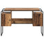 Skrivebord med opbevaring Egetræ 120 x 50,5 x 75,5 cm