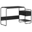 Skrivebord med opbevaring Sort eg 131,5 x 50 x 75,5 cm
