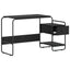 Skrivebord med opbevaring Sort eg 131,5 x 50 x 75,5 cm