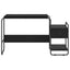 Skrivebord med opbevaring Sort eg 131,5 x 50 x 75,5 cm