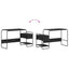 Skrivebord med opbevaring Sort eg 131,5 x 50 x 75,5 cm