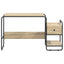 Skrivebord med opbevaring Sonoma-eg 131,5 x 50 x 75,5 cm