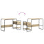 Skrivebord med opbevaring Sonoma-eg 131,5 x 50 x 75,5 cm