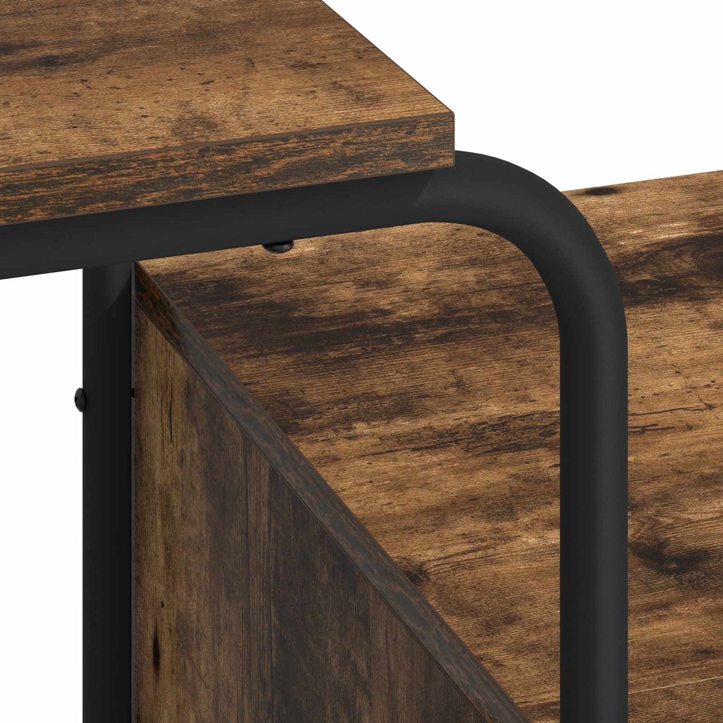 Skrivebord med opbevaring Røget eg 131,5 x 50 x 75,5 cm