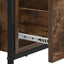 Skrivebord med opbevaring Røget eg 131,5 x 50 x 75,5 cm