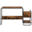 Skrivebord med opbevaring Røget eg 131,5 x 50 x 75,5 cm
