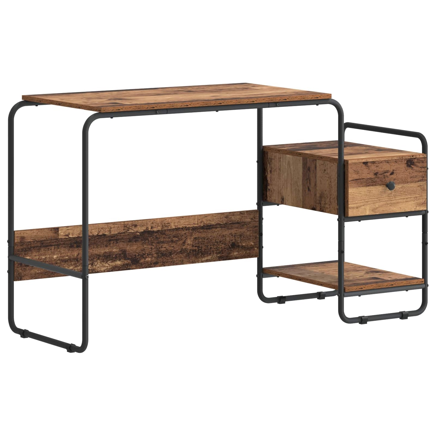 Skrivebord med opbevaring Egetræ 131,5 x 50 x 75,5 cm