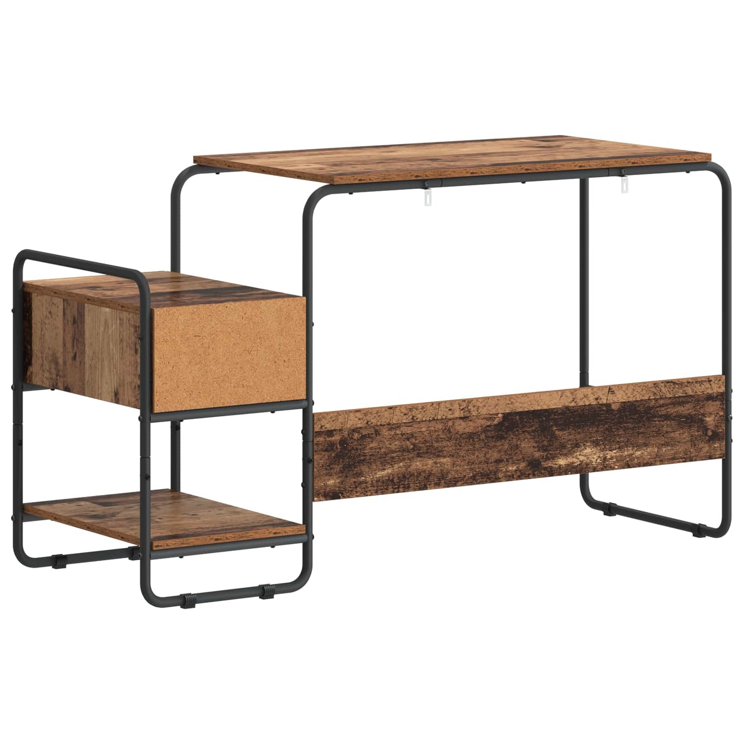 Skrivebord med opbevaring Egetræ 131,5 x 50 x 75,5 cm