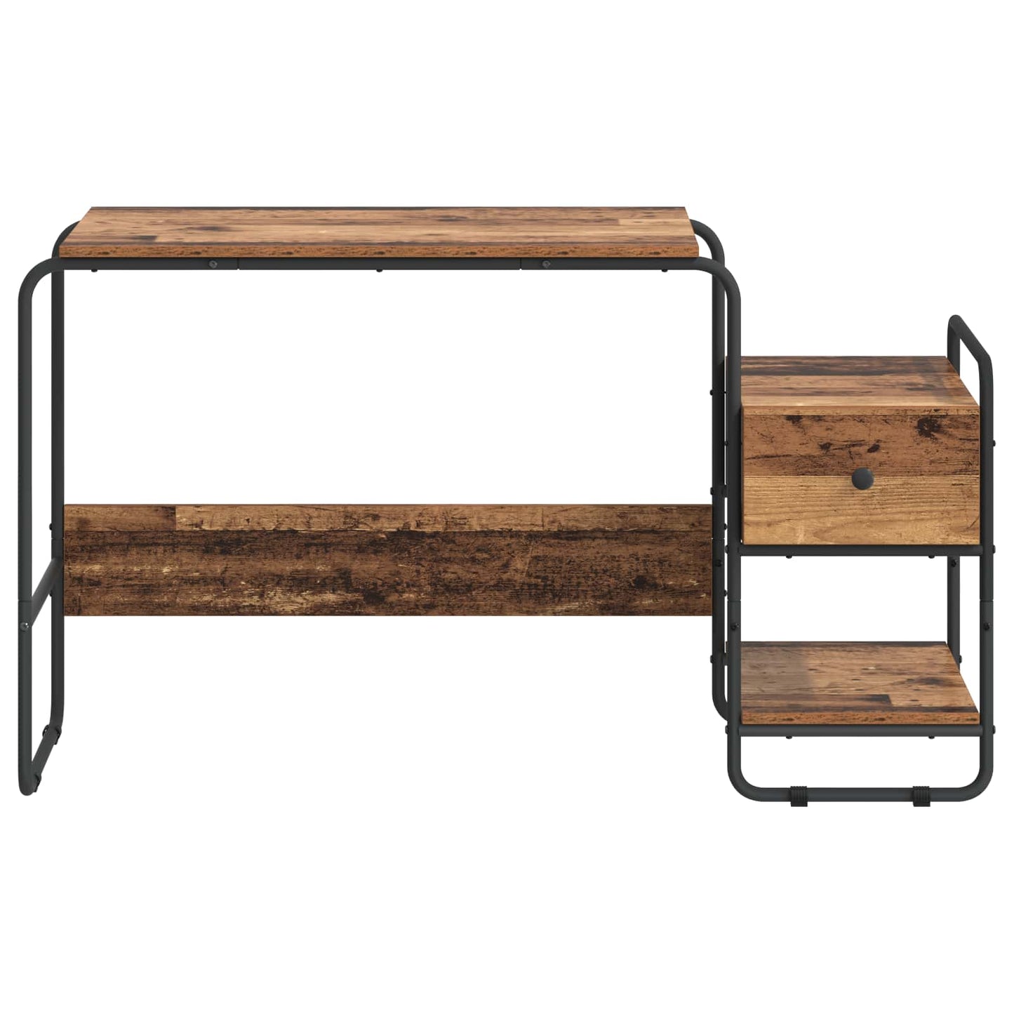 Skrivebord med opbevaring Egetræ 131,5 x 50 x 75,5 cm