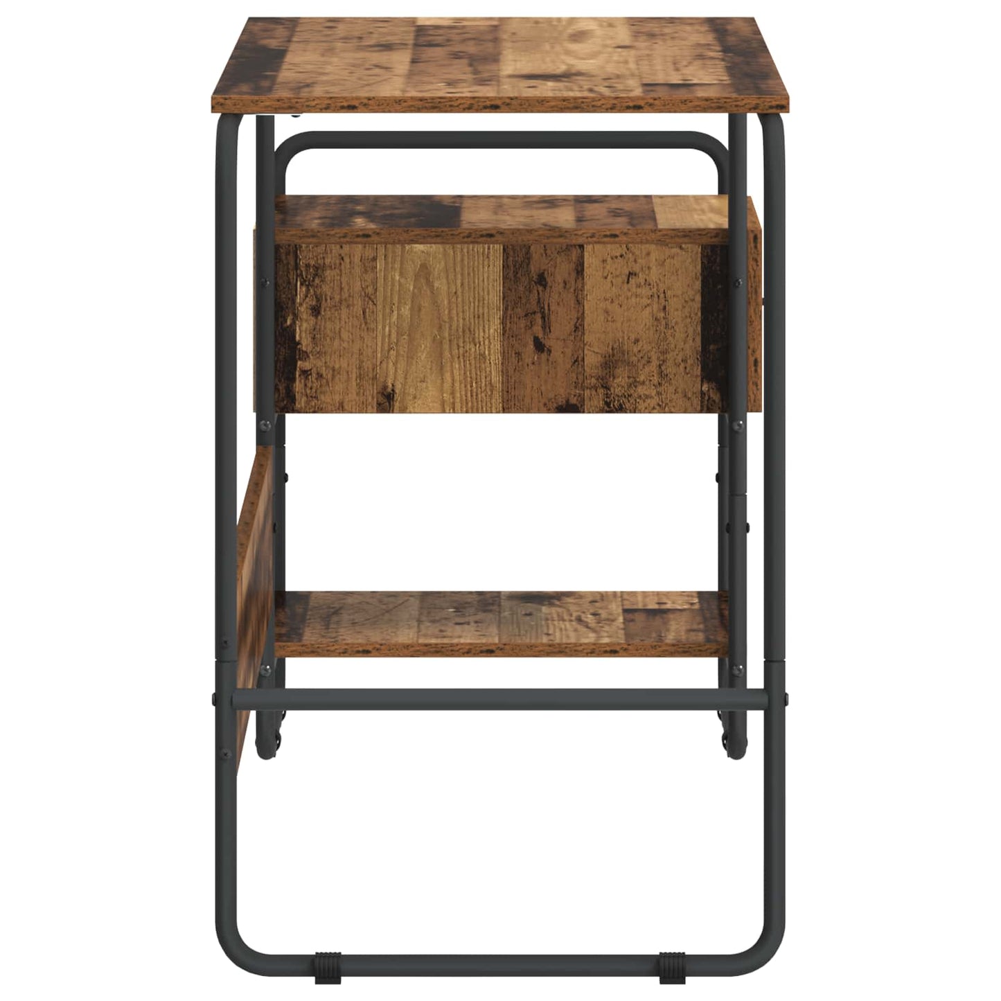 Skrivebord med opbevaring Egetræ 131,5 x 50 x 75,5 cm