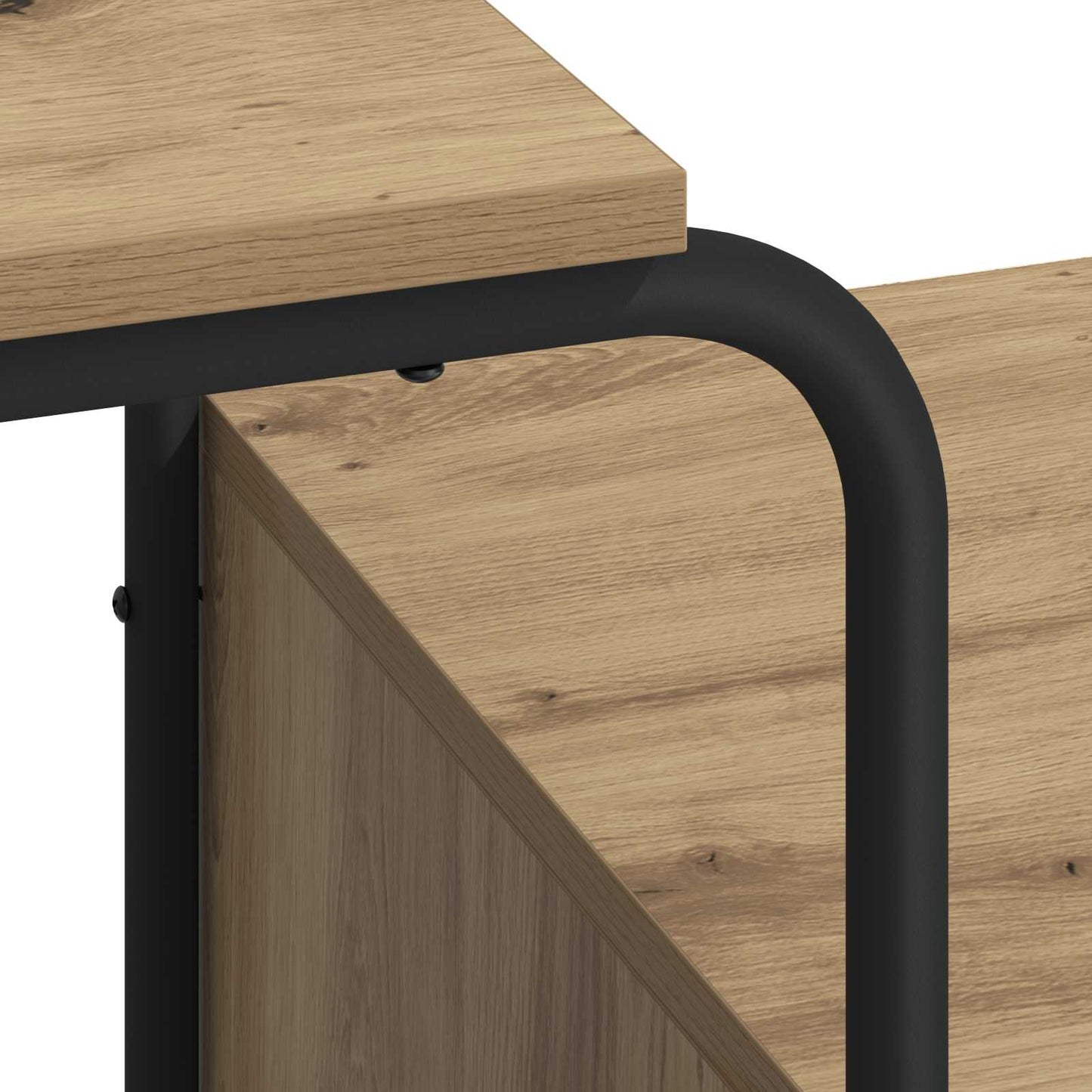 Skrivebord med opbevaring Artisan-eg 131,5 x 50 x 75,5 cm