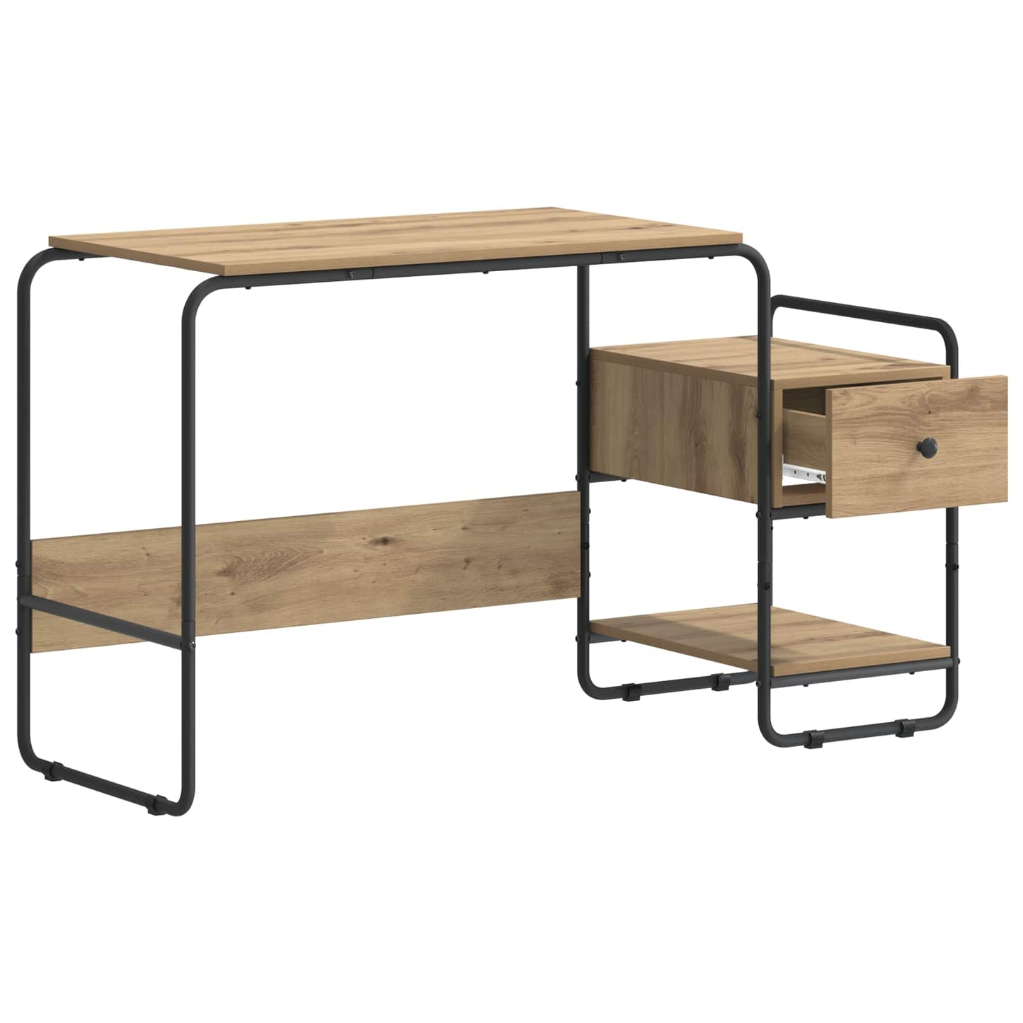 Skrivebord med opbevaring Artisan-eg 131,5 x 50 x 75,5 cm