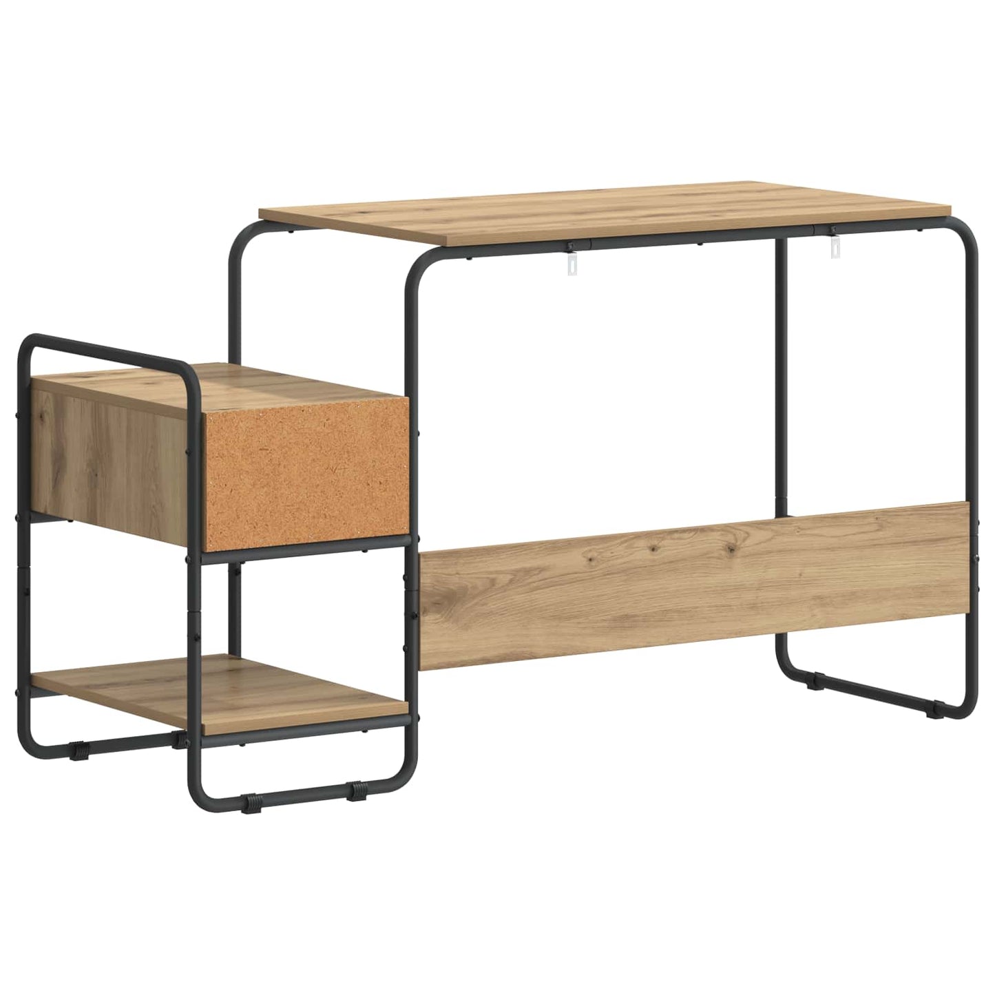 Skrivebord med opbevaring Artisan-eg 131,5 x 50 x 75,5 cm