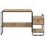 Skrivebord med opbevaring Artisan-eg 131,5 x 50 x 75,5 cm
