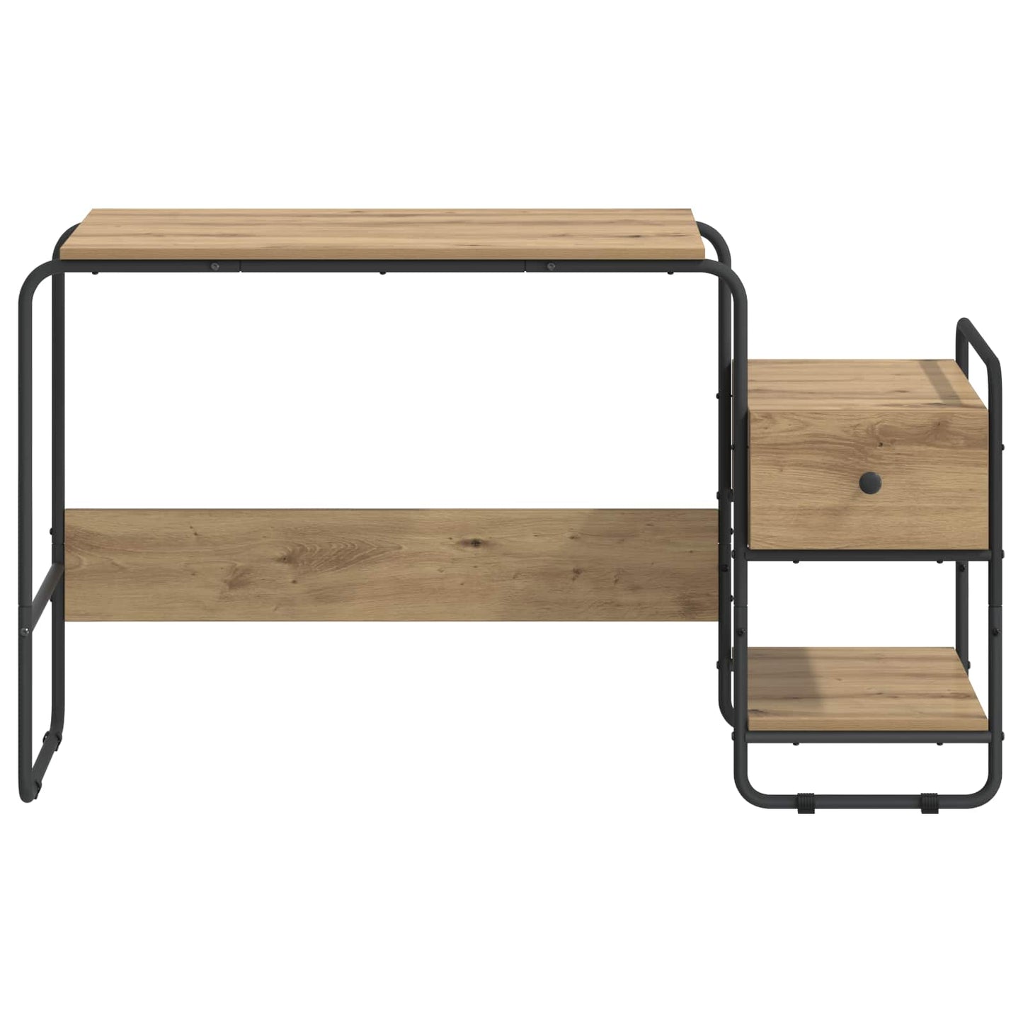 Skrivebord med opbevaring Artisan-eg 131,5 x 50 x 75,5 cm