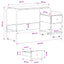 Skrivebord med opbevaring Artisan-eg 131,5 x 50 x 75,5 cm