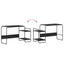 Skrivebord med opbevaring Sort eg 131,5 x 50 x 75,5 cm