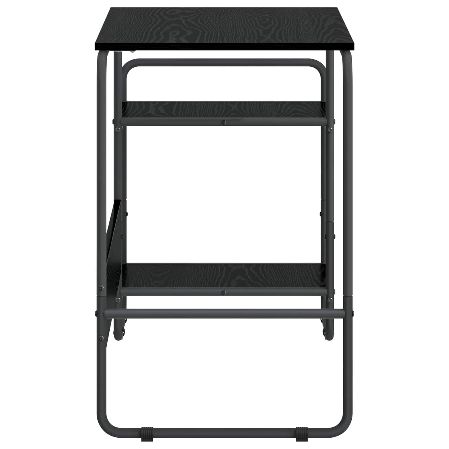 Skrivebord med opbevaring Sort eg 131,5 x 50 x 75,5 cm