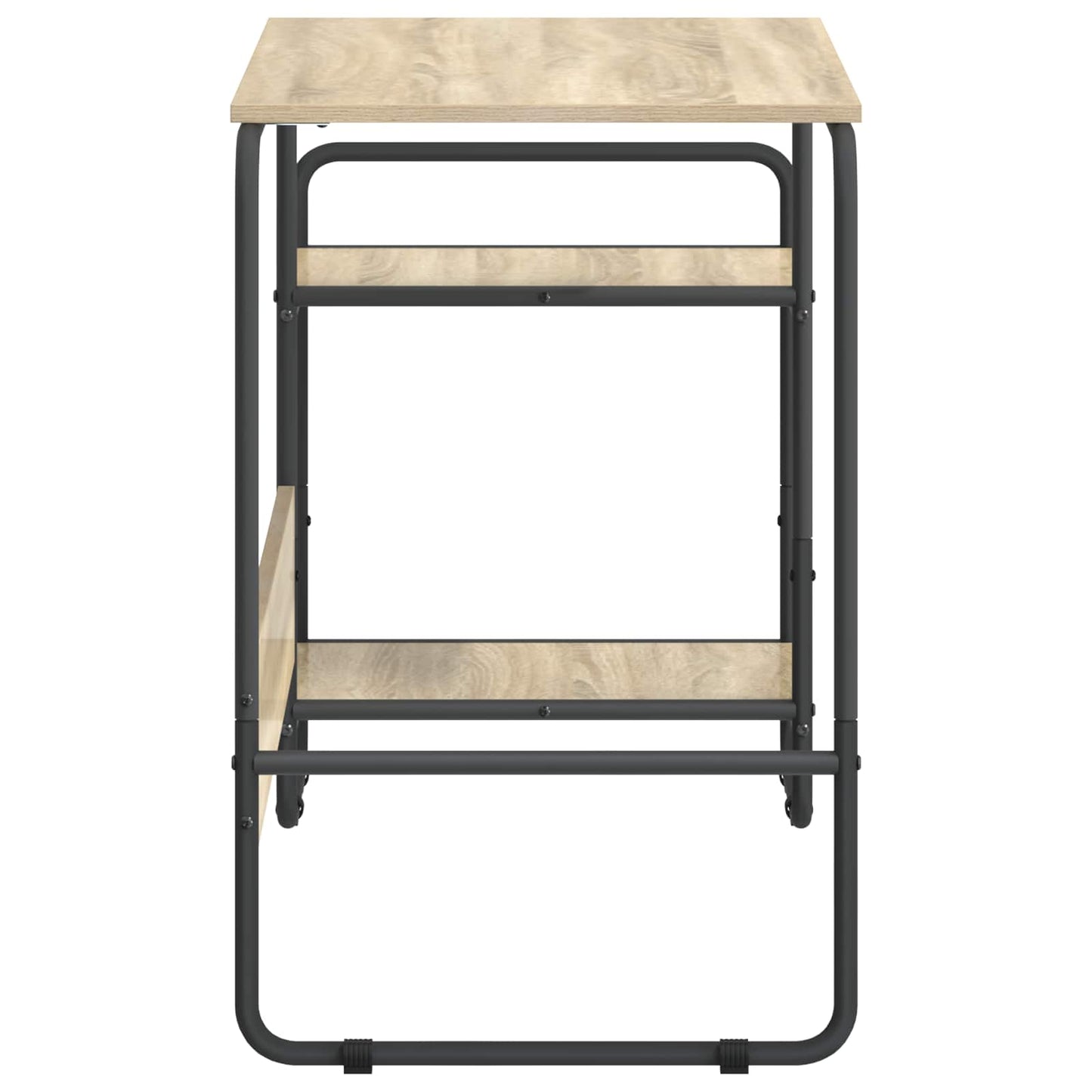 Skrivebord med opbevaring Sonoma-eg 131,5 x 50 x 75,5 cm