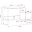 Skrivebord med opbevaring Sonoma-eg 131,5 x 50 x 75,5 cm