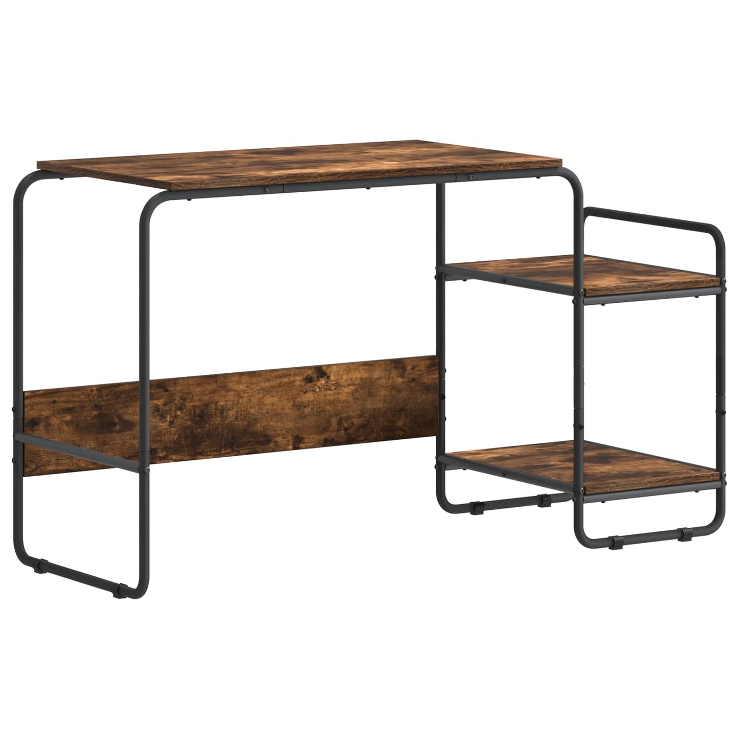 Skrivebord med opbevaring Røget eg 131,5 x 50 x 75,5 cm