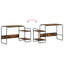 Skrivebord med opbevaring Røget eg 131,5 x 50 x 75,5 cm