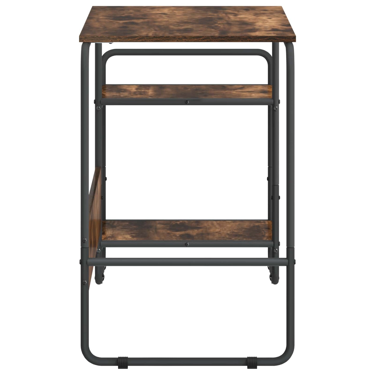 Skrivebord med opbevaring Røget eg 131,5 x 50 x 75,5 cm