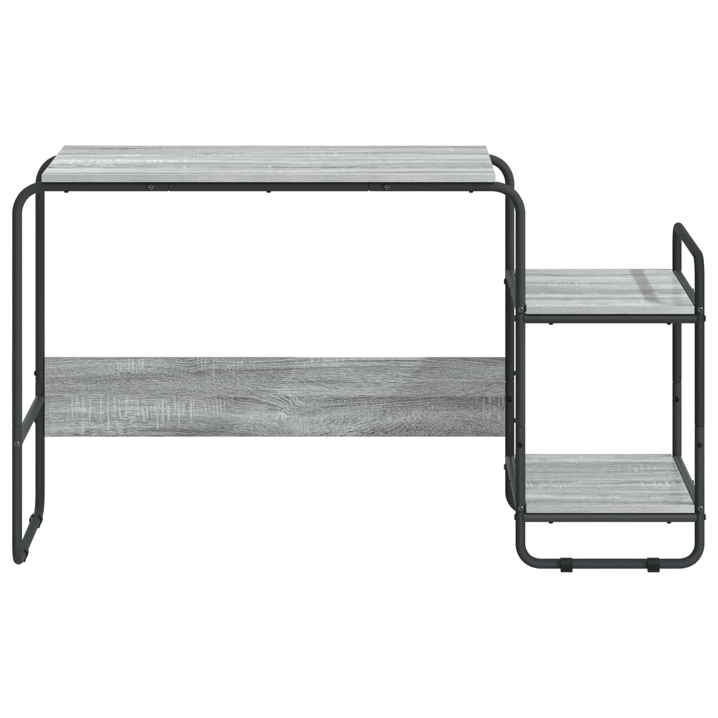 Skrivebord med opbevaring Grå Sonoma 131,5 x 50 x 75,5 cm