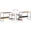 Skrivebord med opbevaring Egetræ 131,5 x 50 x 75,5 cm
