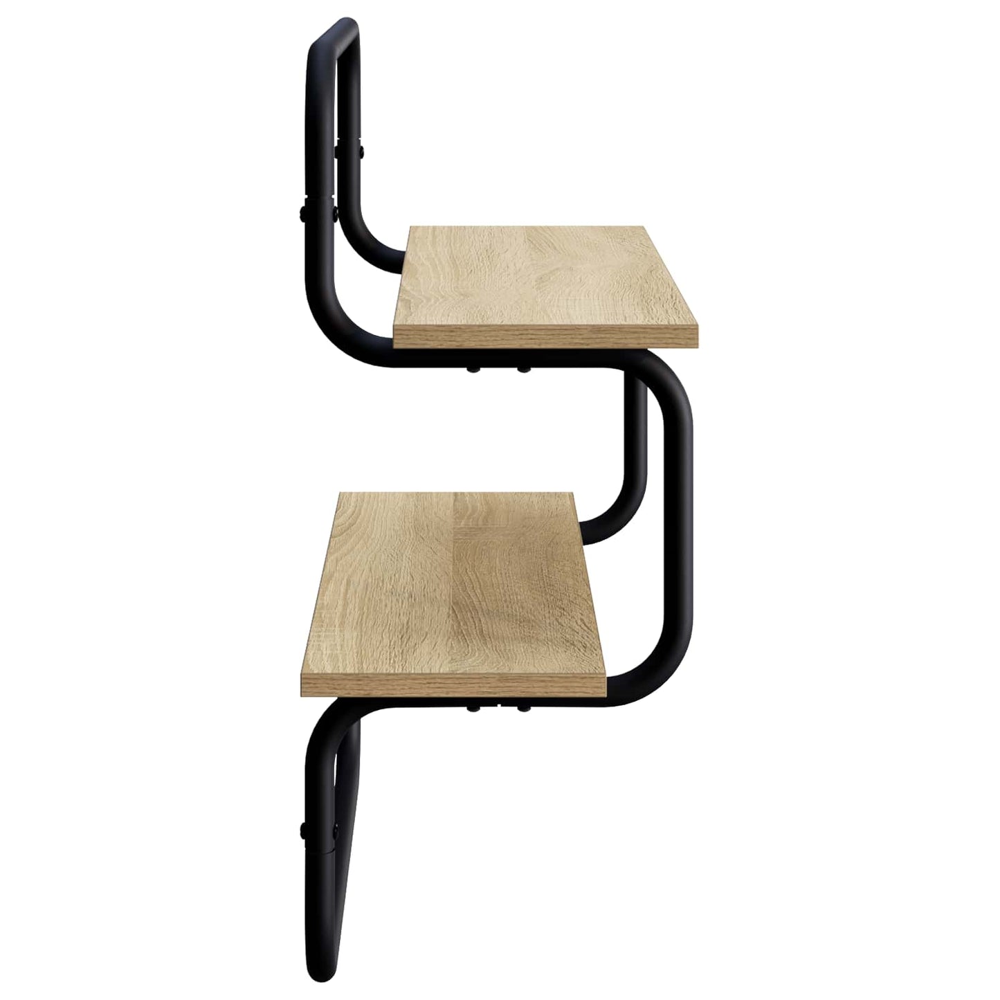 Væghylde med 2 etager Sonoma-eg 80 x 24,5 x 61 cm