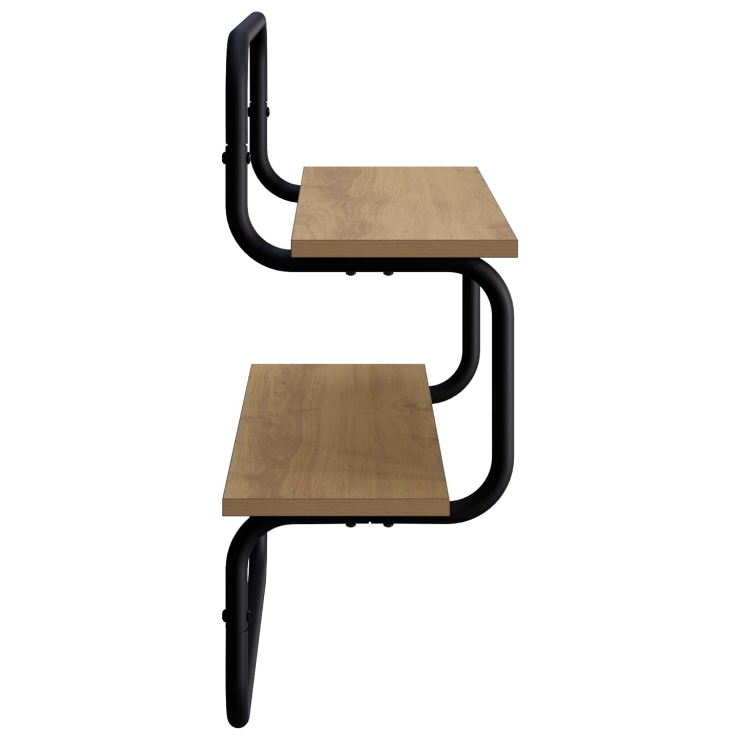 Væghylde med 2 niveauer Artisan-eg 80 x 24,5 x 61 cm