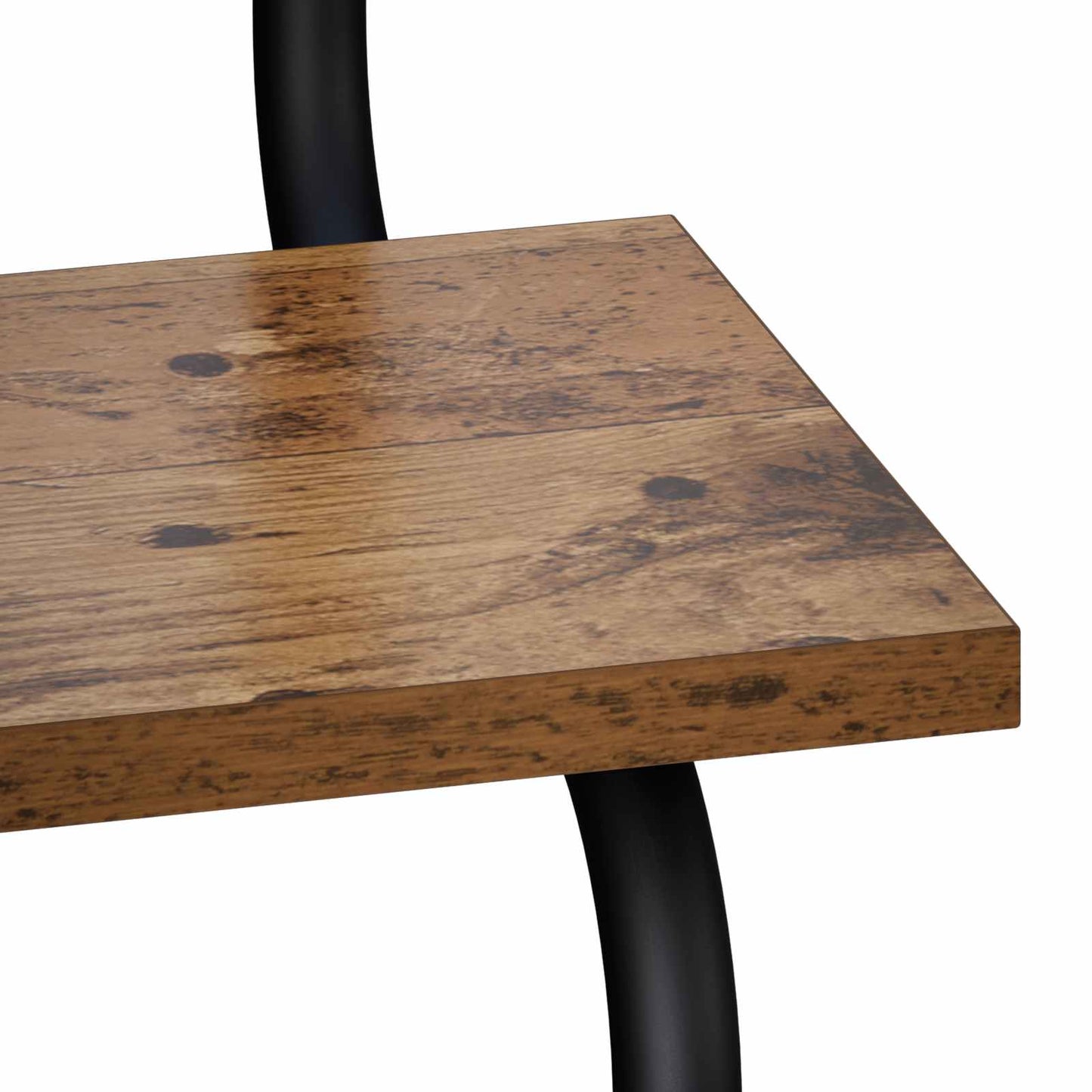 2-etagers væghylde Gammelt træ 60 x 24,5 x 61 cm