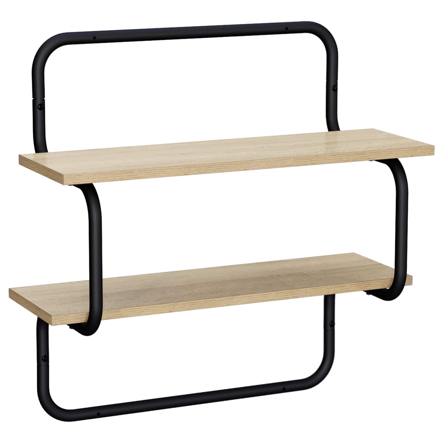 2-etagers væghylde Sonoma-eg 40 x 24,5 x 61 cm Konstrueret træ