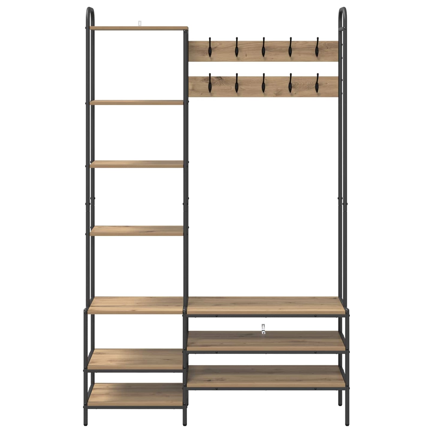 Knagerække med sko bænk Artisan-eg 120,5 x 34 x 190 cm