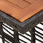 Havemøbel Bord Sort og naturlig 100 x 55 x 37 cm
